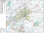 Knoxville Tennessee Wall Map (Premium Style) by MarketMAPS - MapSales