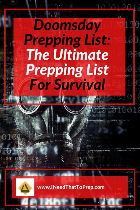 Doomsday Prepping List The Ultimate Guide For Preppers I Need That