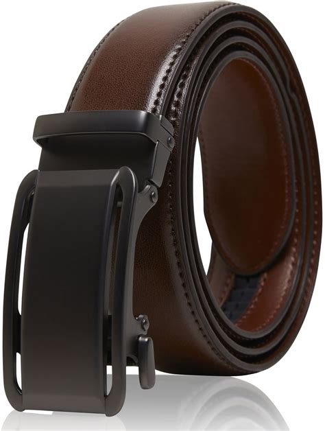 Genuine Leather Mens Ratchet Belt Belts For Men With Adjustable