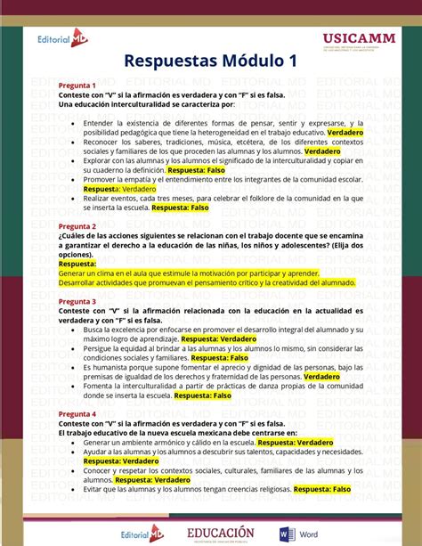 Respuestas Curso De Habilidades Docentes Para La Nueva Escuela Mexicana