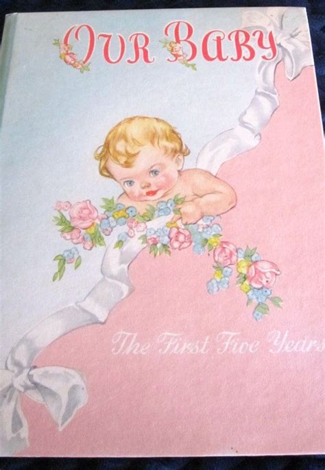 Vintage Baby Book 1946 Unused Baby Illustrated Baby Journal Etsy