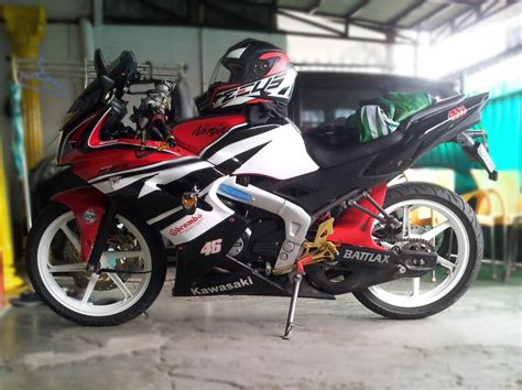 Modif ninja ss 2014 biru ban cacing. New Ninja RR 2013 warna Merah Full Modif Istimewa | Jogja ...