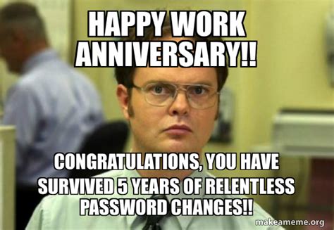 Happy Work Anniversary Congratulations You Have Survived 5 Years Of