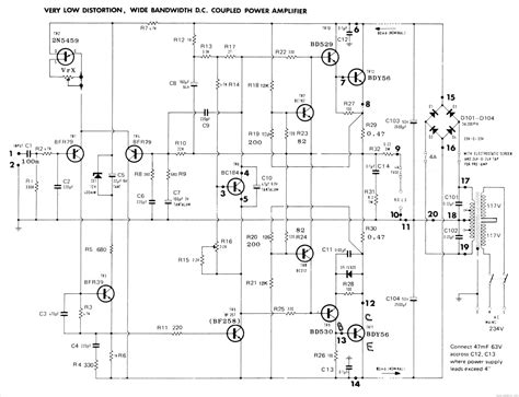 Linsley Hood 75 Watt Amplifier Circuit Diagram