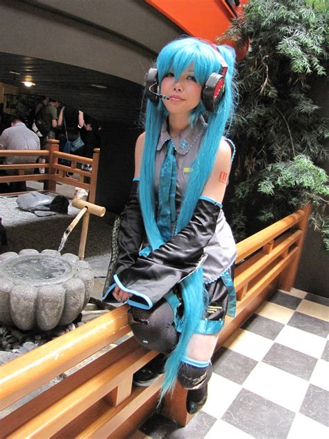 Anime Girl Cosplay With Blue Hair