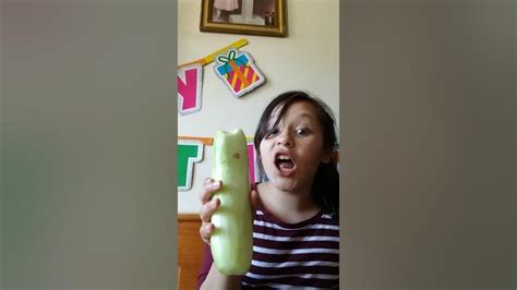 Selena Asmr Green Cucumber Peeling Video Satisfying Youtube