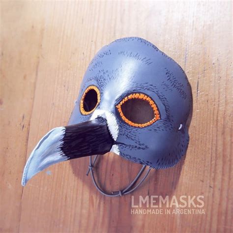 swallow tailed gull mask bird leather masks seagull halloween etsy