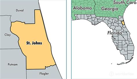 Saint Johns County Florida Map Of Saint Johns County Fl Where Is