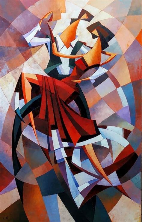 Tango Painting By Gallery Qochart Art Deco Paintings Cubist Art