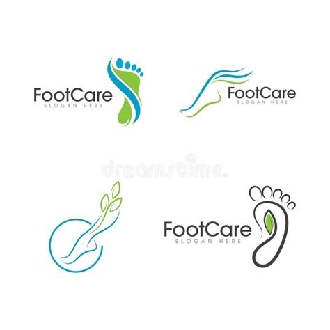 Foot Care Logo Template Vector Icon Illustration Stock Vector