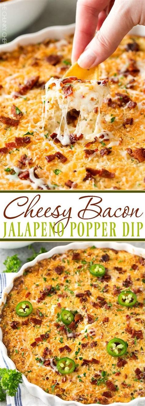 Loaded Cheesy Bacon Jalapeno Popper Dip Recipe The Chunky Chef The