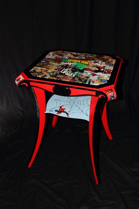 Comic Book Table Book Furniture Upcycled Furniture Painted Furniture