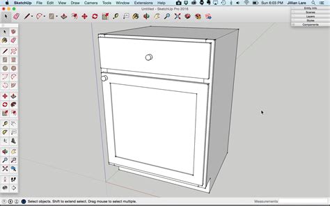 Start with the exact cabinet template you need—not just a blank screen. How to Draw a Basic Kitchen Cabinet in SketchUp - Design ...