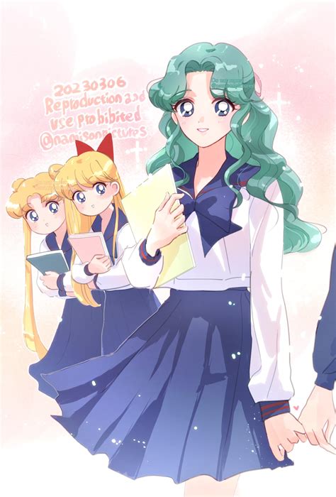 Tsukino Usagi Aino Minako Ten Ou Haruka And Kaiou Michiru Bishoujo