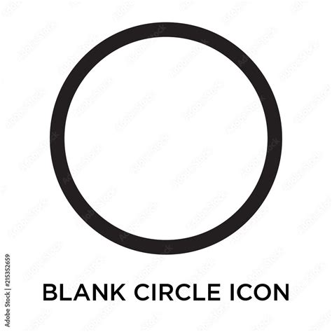 Blank Circle Icon Vector Sign And Symbol Isolated On White Background