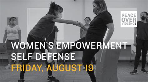 Women’s Empowerment Self Defense — Peace Over Violence