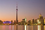 Panoramic reflection photography of CN Tower, Toronto, Canada HD ...