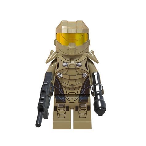 Master Chief Brown Minifigure Video Game Halo Minifig World