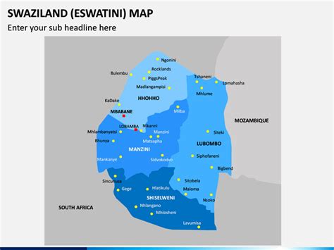 January 23, 2009 by baburek. Swaziland (Eswatini) Map PowerPoint Template - PPT Slides ...