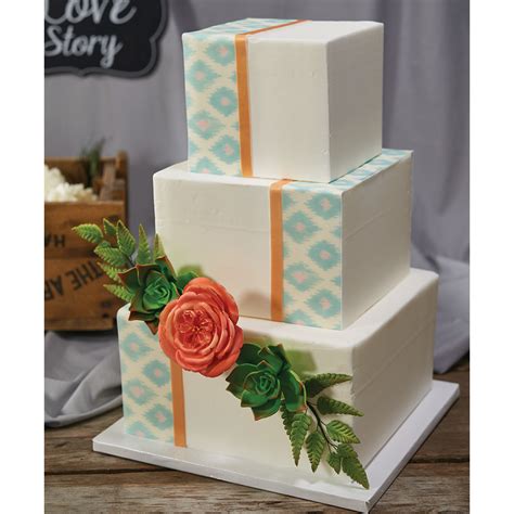 Boho Wedding 3 Tier Cake Design Decopac