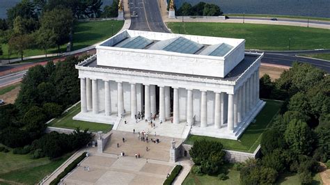 Aerial View Of The Lincoln Memorial In Washington Dc Backiee