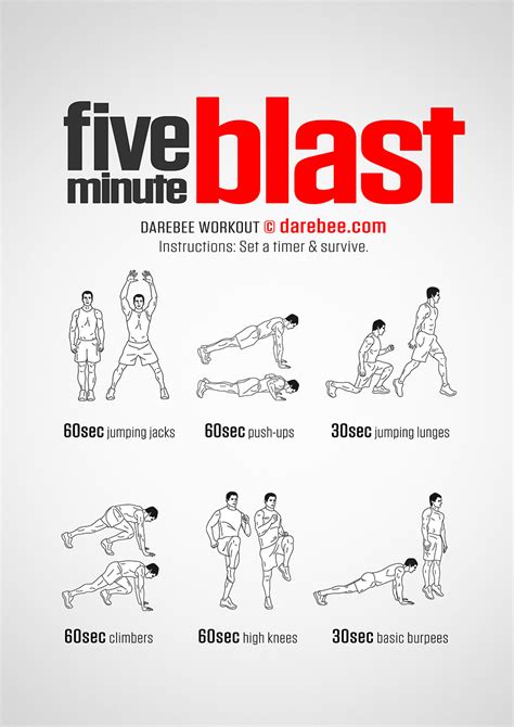 5 Minute Plank Workout Printable