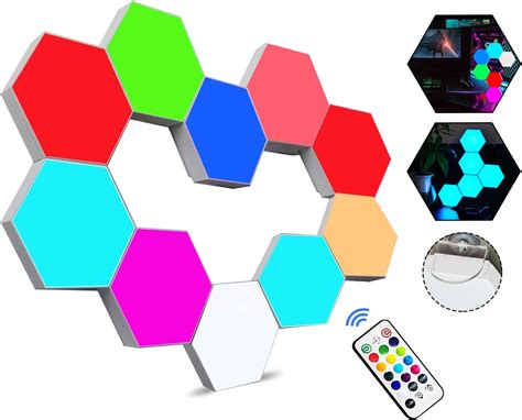 Rgb Hexagon Wall Panels Nanoleaf Shapes Hexagons Discover Limitless