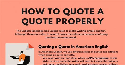 How To Quote A Quote Properly In American And British English 7esl