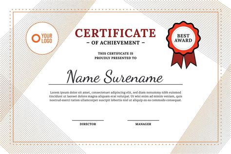 Gradient Lines Certificate Template For Appreciation 18817161 Vector
