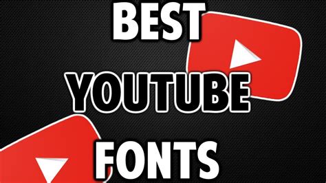 10 best fonts for youtube thumbnails youtube