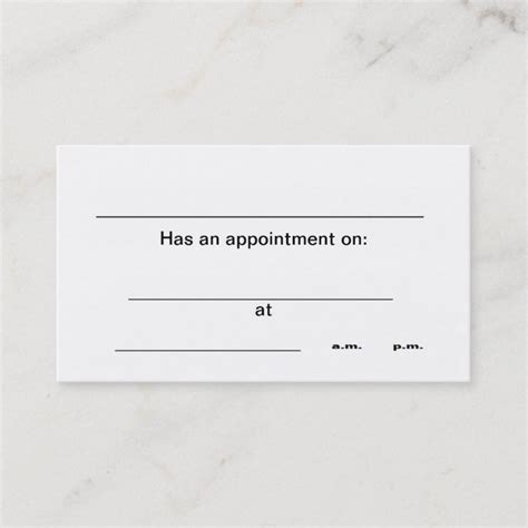 Appointment Business Cards Zazzle