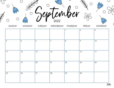 Free Printable September 2022 Calendars Wiki Calendar September 2022