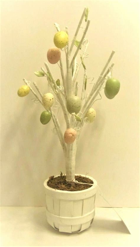 Martha Stewart Easter Egg Tree 16 Tall With Egg Ornaments Pastels Ebay