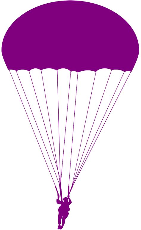 Parachute Silhouette Free Vector Silhouettes