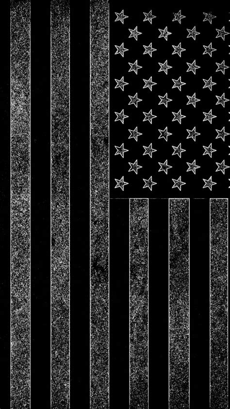 Black And Grey American Flag Wallpaper