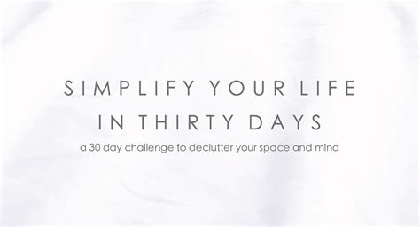 Simplify Your Life In Thirty Days Ebook