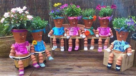 How To Make Diy Clay Pot People Instructions The Whoot Flower Pot