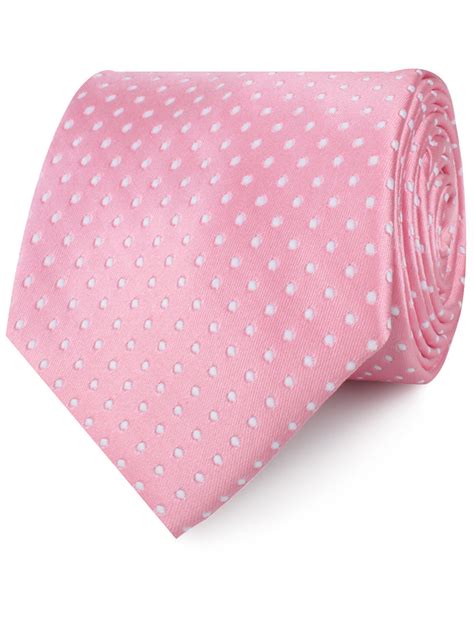 Rose Pink Mini Polka Dots Necktie Mens Dotted Tie Wedding Ties Au