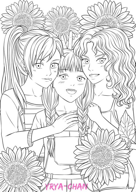 Artstation Flower Girls Coloring Pages Books And Comics