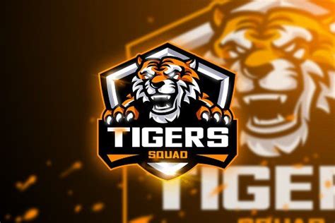 Tigers Squad Mascot Esport Logo Game Logo Design Game Logo Mascot