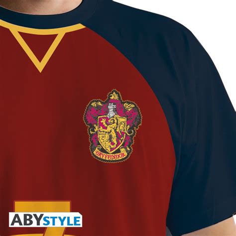 Harry Potter Tshirt Quidditch Jersey Man Ss Red Premium Abysse Corp