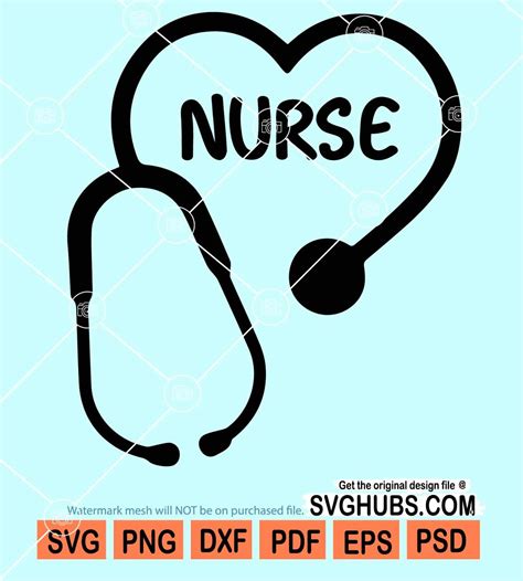 Nurse Stethoscope Svg Stethoscope Svg Stethoscope Nurse Svg Nurse Life Svg