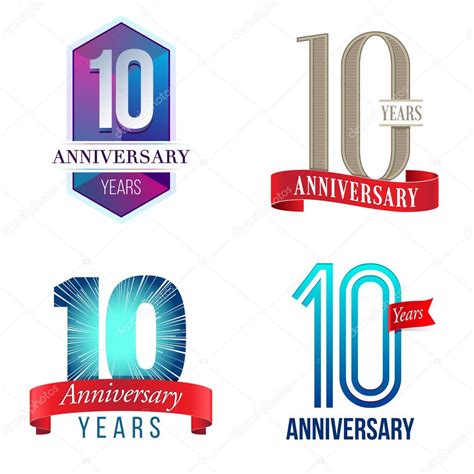 10 Años Logo Aniversario Vector Gráfico Vectorial © Shurik76 Imagen