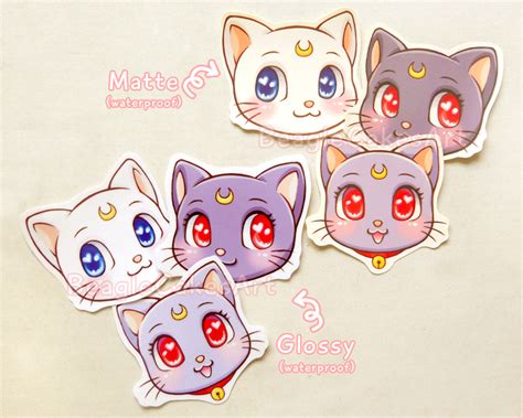 Sailor Moon Cats Stickers Sailor Moon Sticker Waterproof Stickers