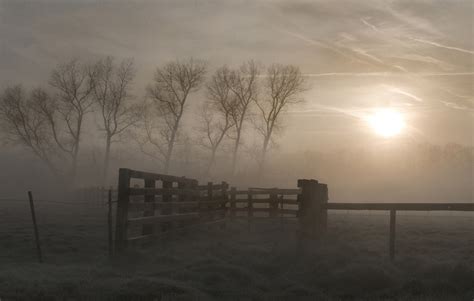 Wallpaper 2500x1591 Px Belgium Clouds Fall Fence Field Gates