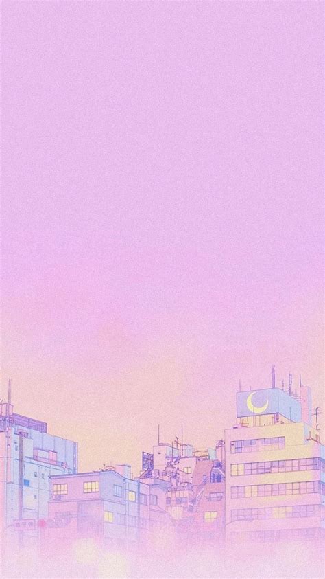 Pastel Pink Aesthetic Anime Pink Anime City Hd Phone Wallpaper Pxfuel