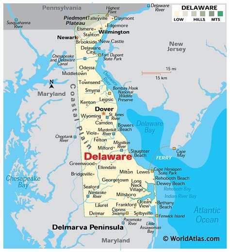 Delaware State Map With Cities Palm Beach Map
