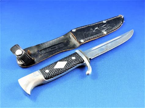 Ruko Solingen Germany Fleur De Lys Fixed Blade Knife With Sheath