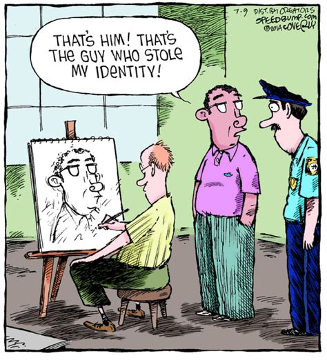 A Mused Not Just For Laughs Identity Theft Cartoon
