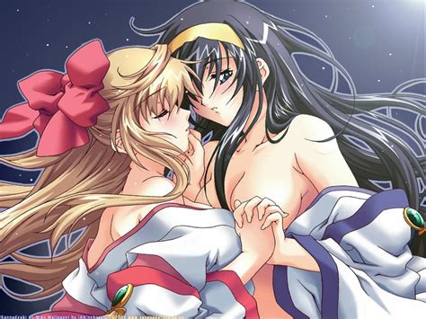 Himemiya Chikane And Kurusugawa Himeko Kannazuki No Miko Drawn By